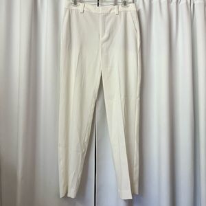 Mango White High Rise Tailored Crop Trousers Tailored Dress Pants Size Small